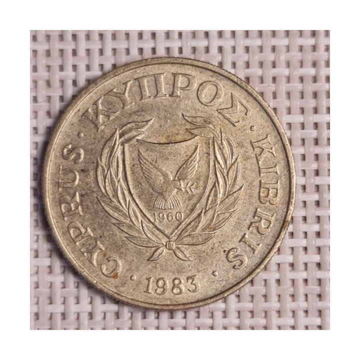 Cyprus 10 Cents 1983 KM-56.1 VF