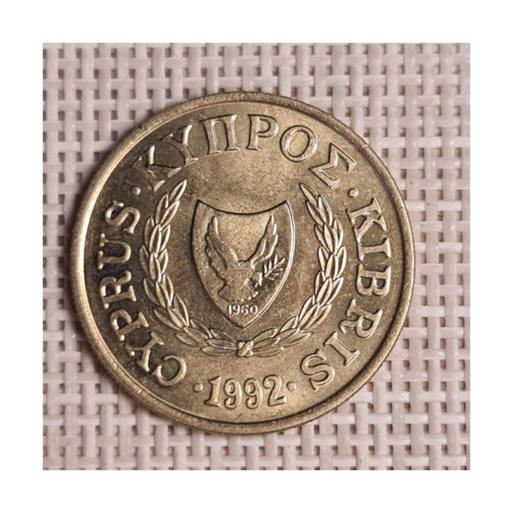 Cyprus 10 Cents 1992 KM-56.3 VF