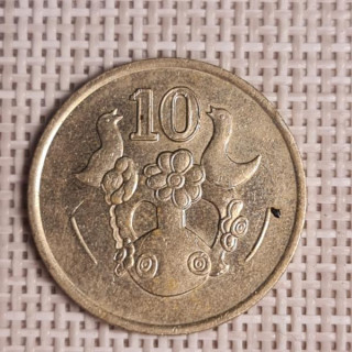 Cyprus 10 Cents 1993 KM-56.3 VF