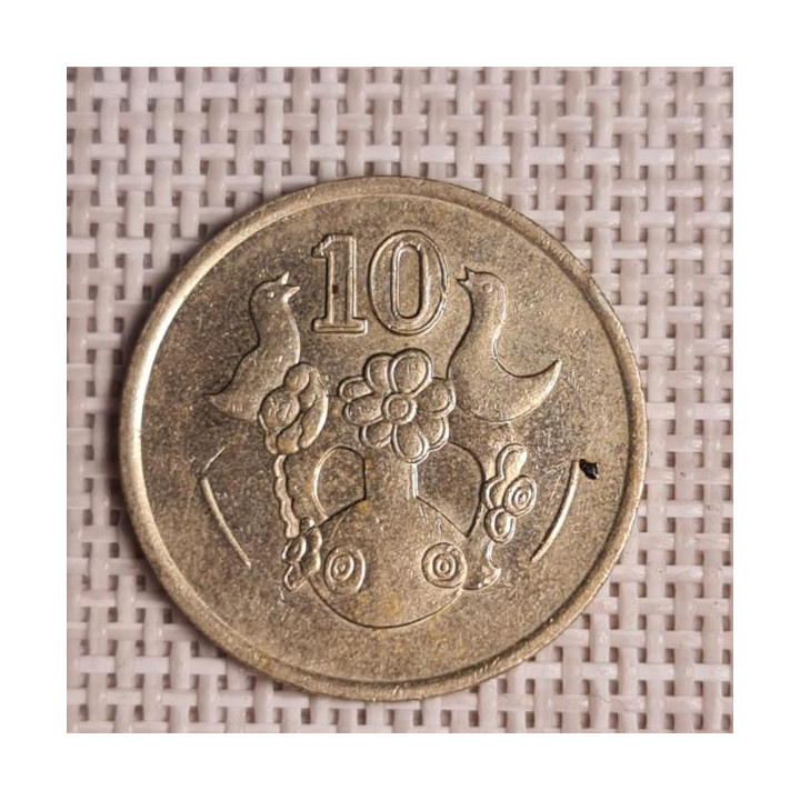 Cyprus 10 Cents 1993 KM-56.3 VF