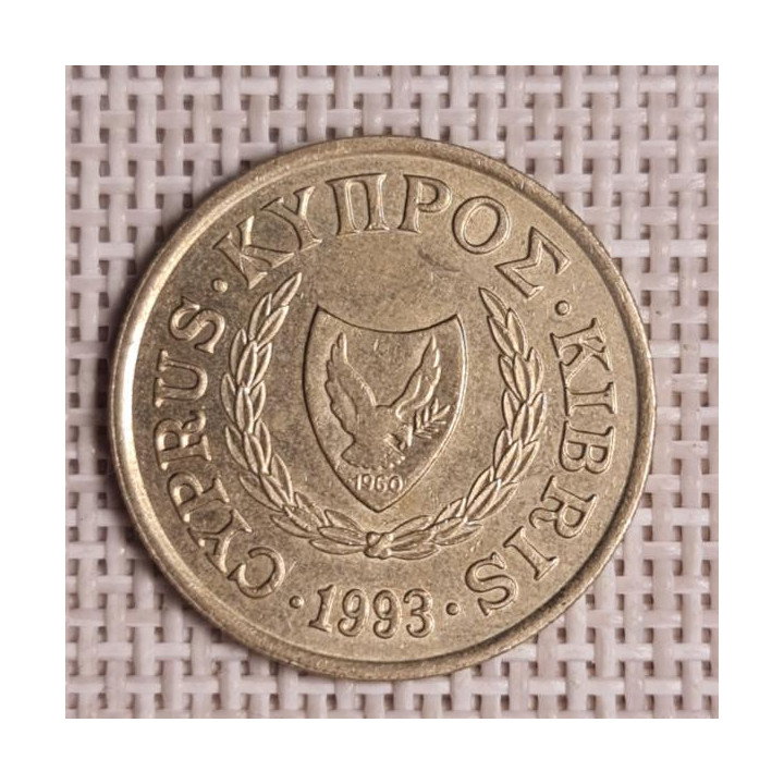 Cyprus 10 Cents 1993 KM-56.3 VF
