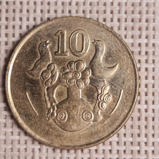 Cyprus 10 Cents 1994 KM-56.3 VF