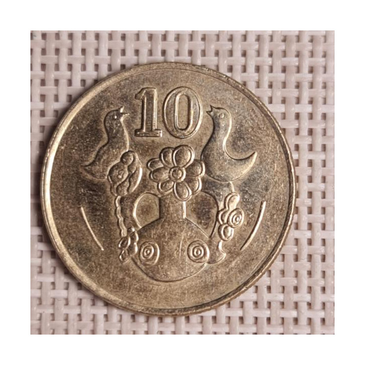 Cyprus 10 Cents 1994 KM-56.3 VF
