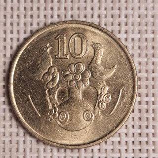 Cyprus 10 Cents 1998 KM-56.3 VF