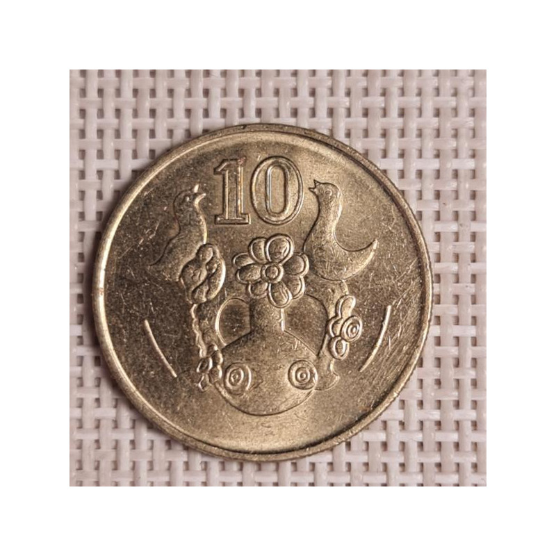 Cyprus 10 Cents 1998 KM-56.3 VF