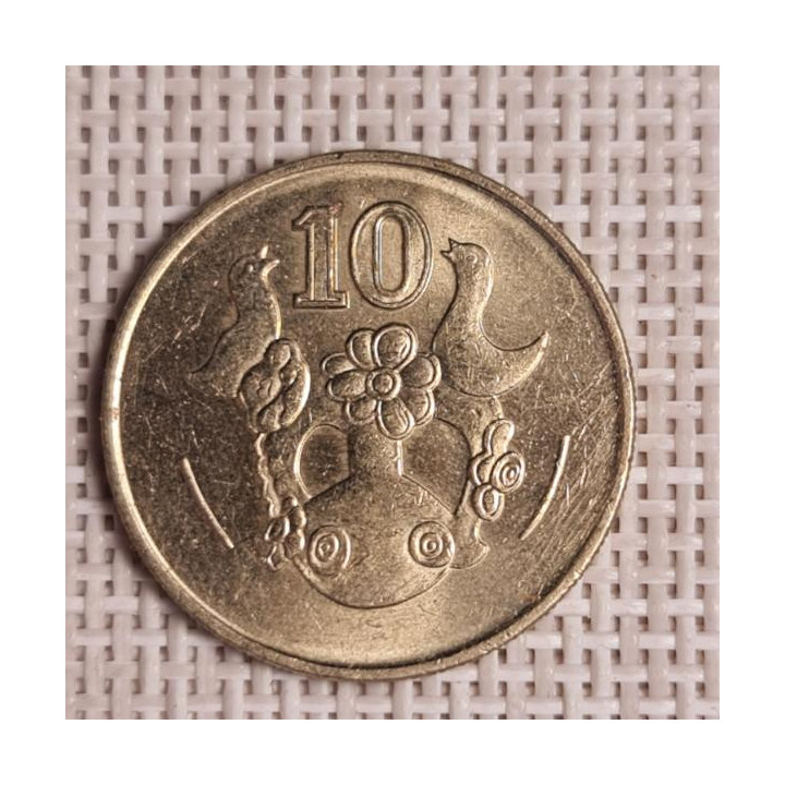 Cyprus 10 Cents 1998 KM-56.3 VF