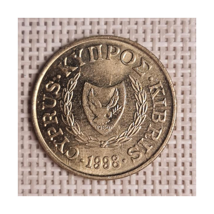 Cyprus 10 Cents 1998 KM-56.3 VF