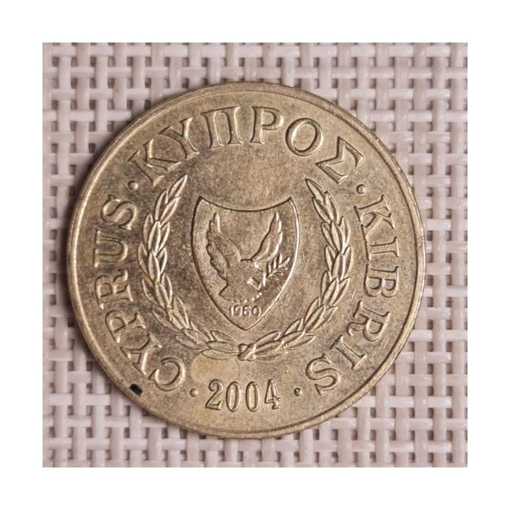 Cyprus 10 Cents 2004 KM-56.3 VF