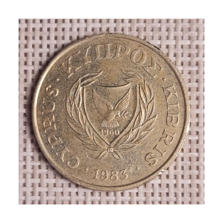 Cyprus 20 Cents 1983 KM-57.1 VF