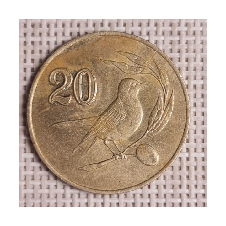Cyprus 20 Cents 1985 KM-57.2 VF