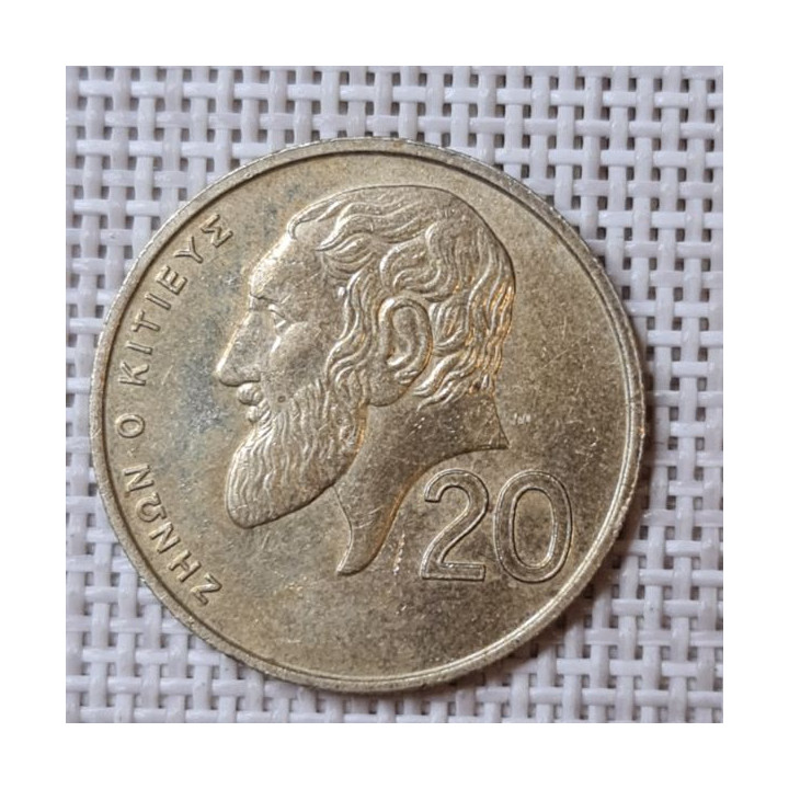 Cyprus 20 Cents 1989 KM-62.1 VF