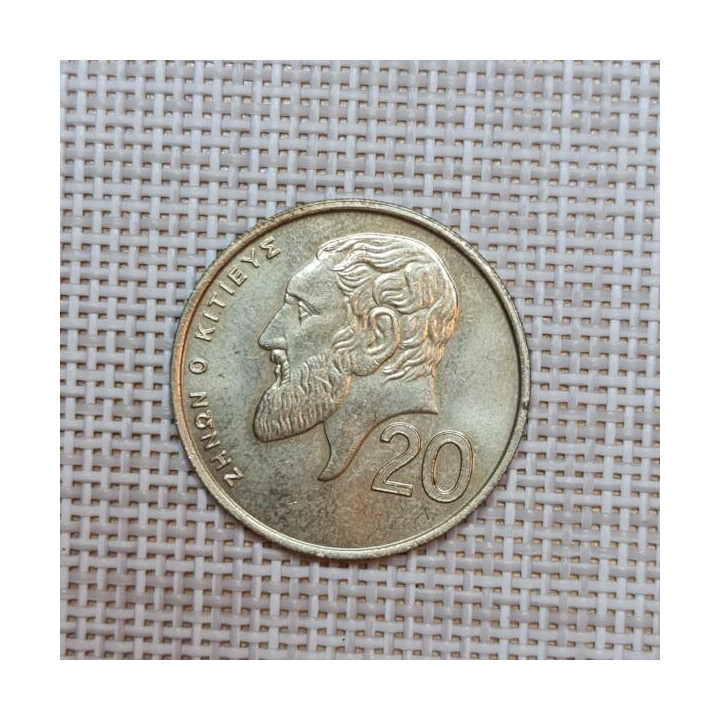 Cyprus 20 Cents 1990 KM-62.1 VF