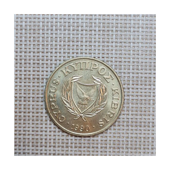 Cyprus 20 Cents 1990 KM-62.1 VF