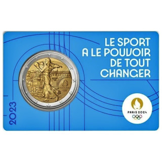 France 2 Euro 2023 "Olympic Games" BU (Coin Card Blue)