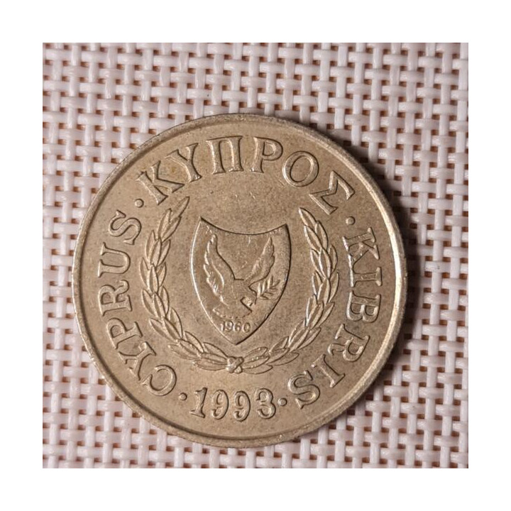 Cyprus 20 Cents 1993 KM-62.2 VF