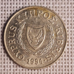 Cyprus 20 Cents 1994 KM-62.2 VF