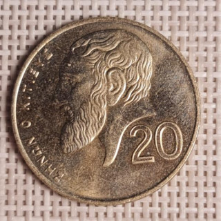 Cyprus 20 Cents 2001 KM-62.2 VF