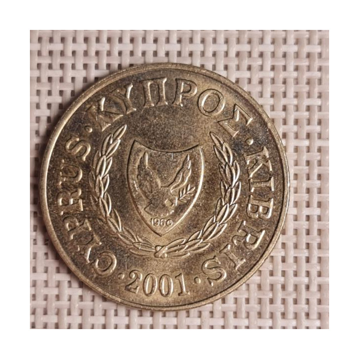 Cyprus 20 Cents 2001 KM-62.2 VF