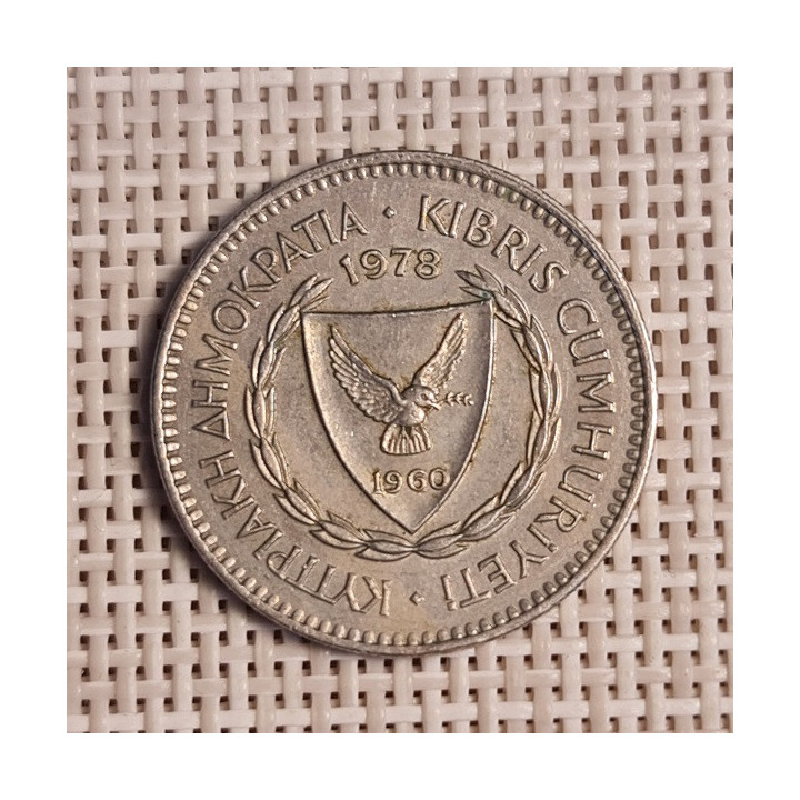 Cyprus 50 Mils 1978 KM-41 VF
