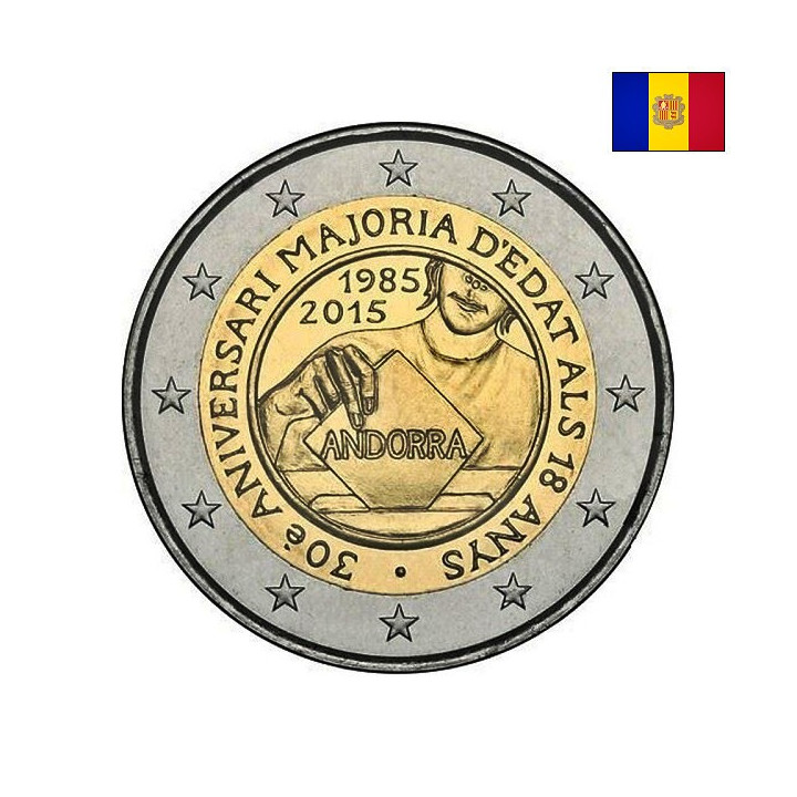 Andorra 2 Euro 2015 "Electoral Law" BU (Coin Card)
