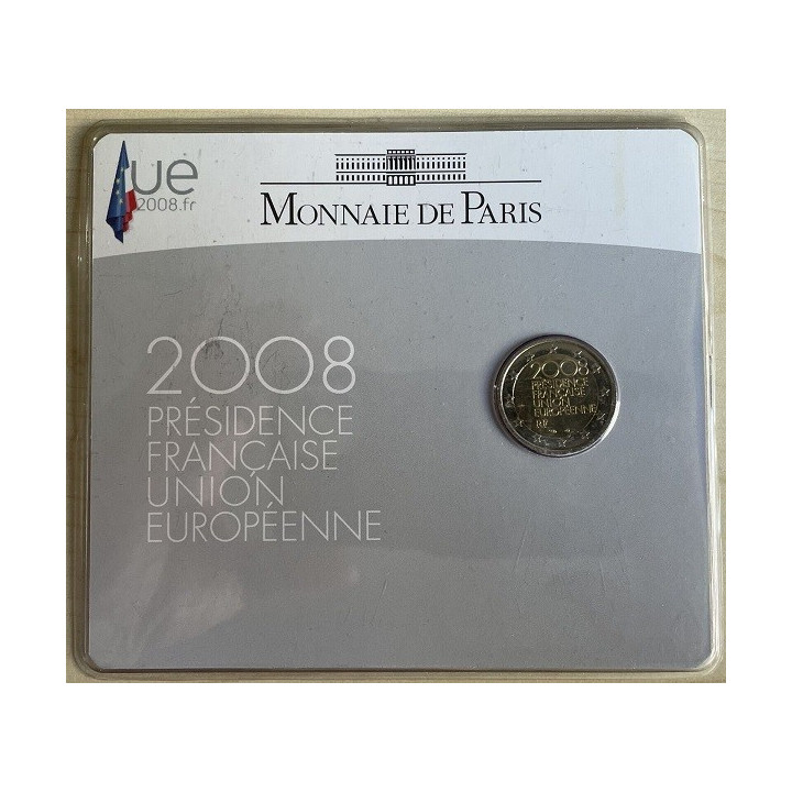 France 2 Euro 2008 "Presidency" BU (Coin Card)