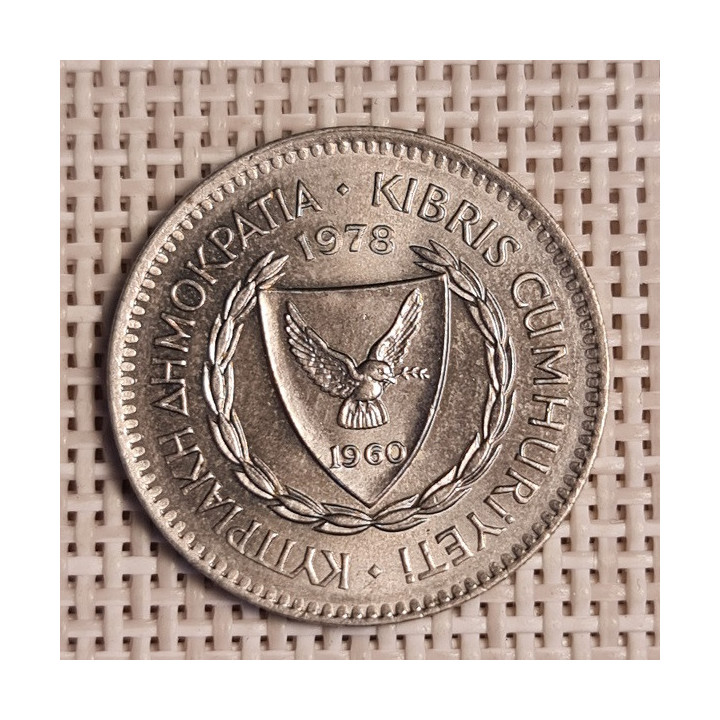 Cyprus 50 Mils 1978 KM-41 XF