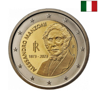 Italy 2 Euro 2023 "Alessandro Manzoni" UNC
