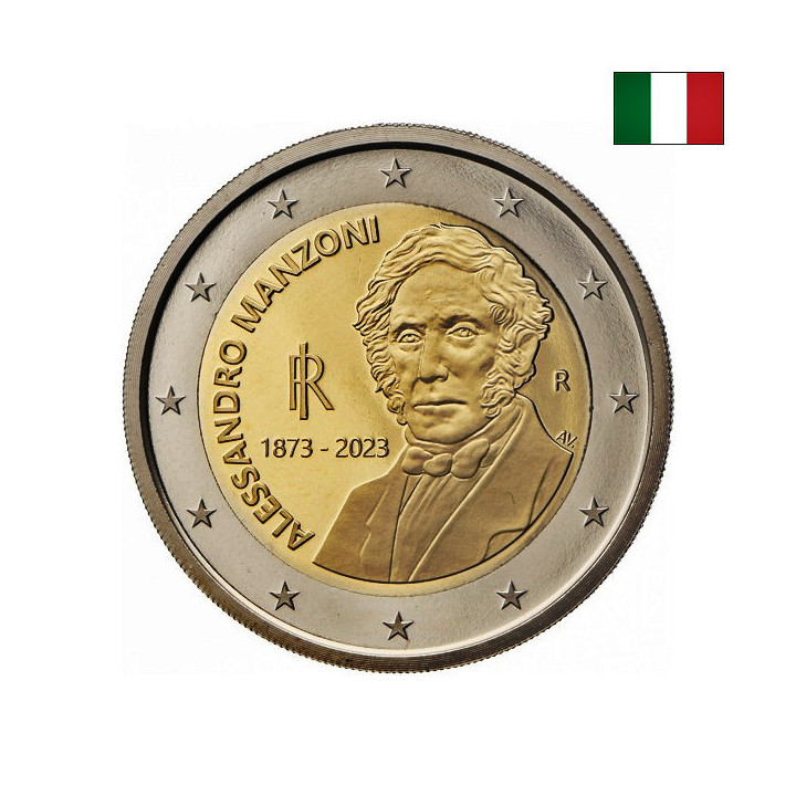 Italy 2 Euro 2023 "Alessandro Manzoni" UNC