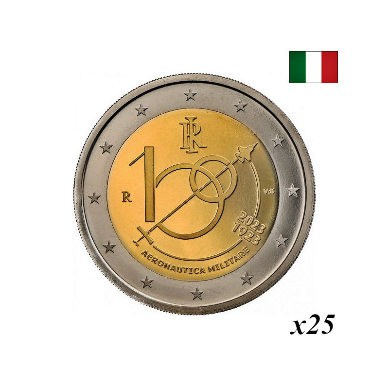 Italy 2 Euro 2023 "Air Force" Roll