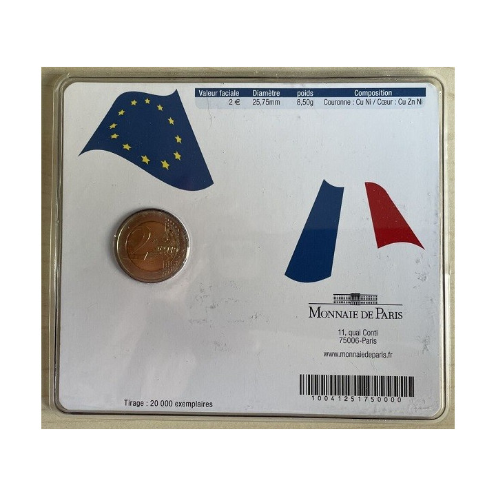 France 2 Euro 2008 "Presidency" BU (Coin Card)