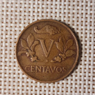 Colombia 5 Centavos 1943 KM-206 VF
