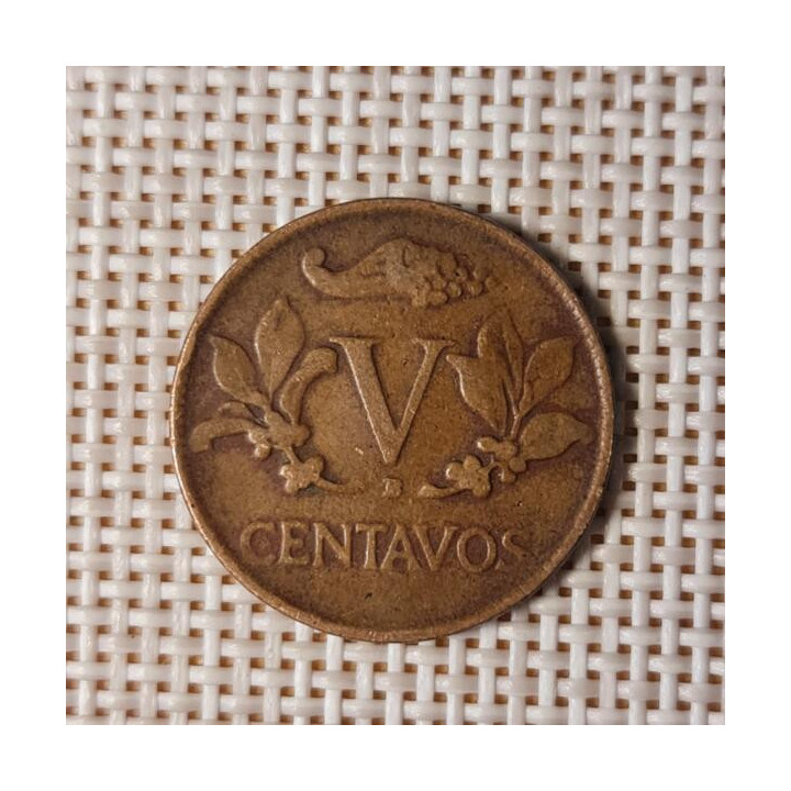 Colombia 5 Centavos 1943 KM-206 VF