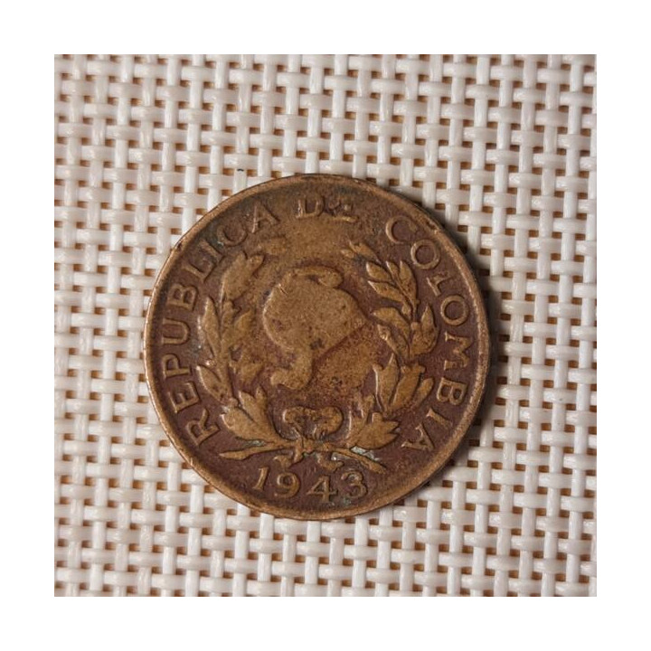 Colombia 5 Centavos 1943 KM-206 VF