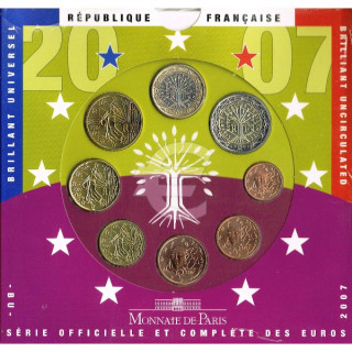France Official Euro Set (3,88€) 2007 BU