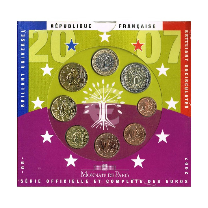 France Official Euro Set (3,88€) 2007 BU