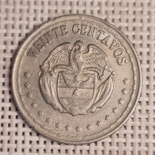 Colombia 20 Centavos 1964 KM-215 VF