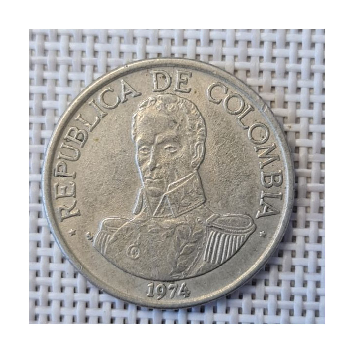 Colombia 1 Peso 1974 KM-258 VF