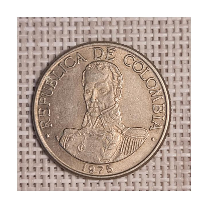 Colombia 1 Peso 1975 KM-258 VF