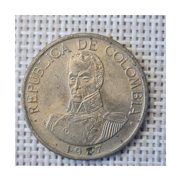 Colombia 1 Peso 1977 KM-258 VF