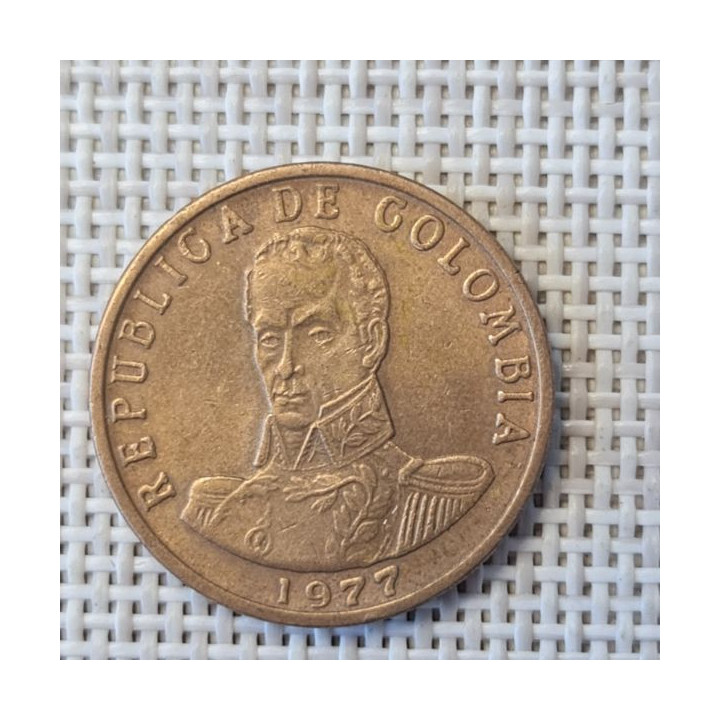 Colombia 2 Pesos 1977 KM-263 VF