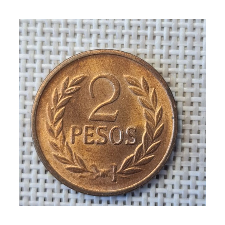 Colombia 2 Pesos 1978 KM-263 XF