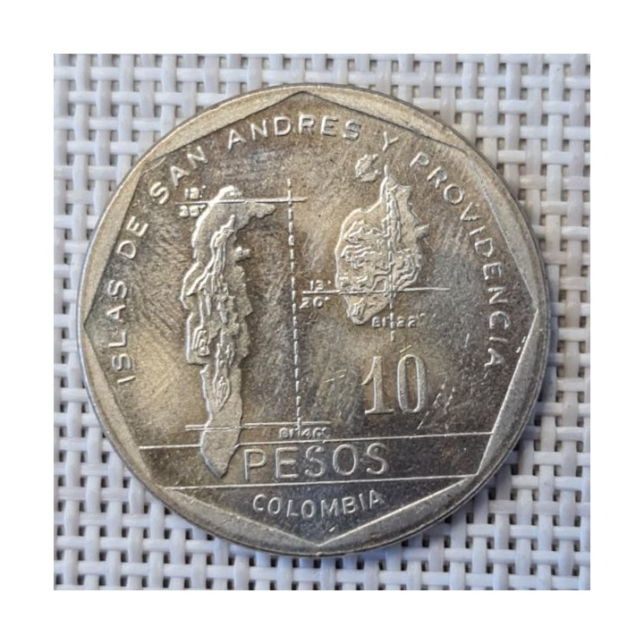 Colombia 10 Pesos 1981 KM-270 XF