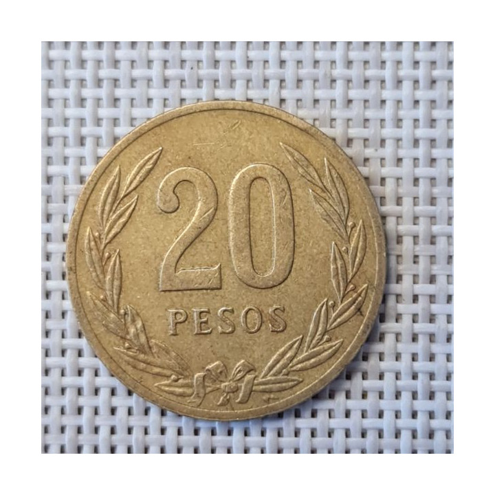 Colombia 20 Pesos 1987 KM-271 VF