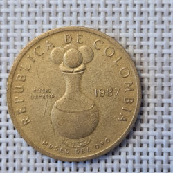 Colombia 20 Pesos 1987 KM-271 VF
