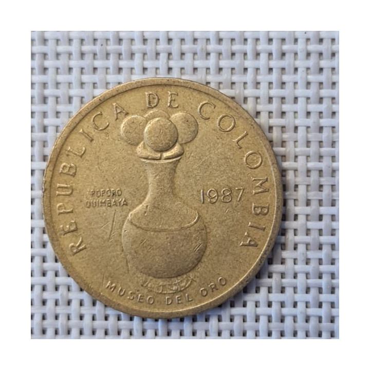 Colombia 20 Pesos 1987 KM-271 VF