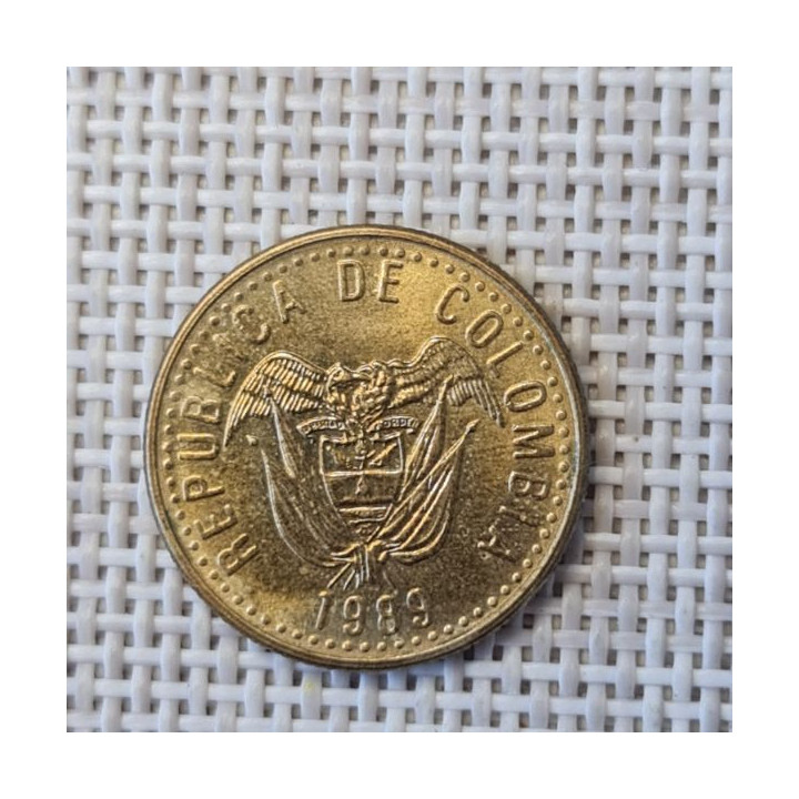 Colombia 20 Pesos 1989 KM-282 XF