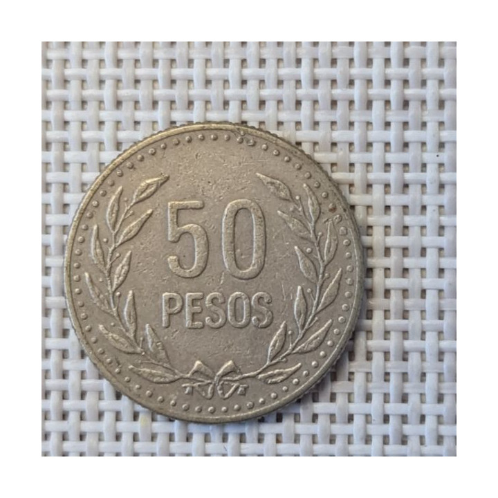 Colombia 50 Pesos 1991 KM-283 VF