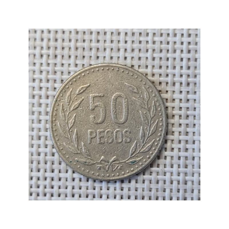 Colombia 50 Pesos 1992 KM-283 VF