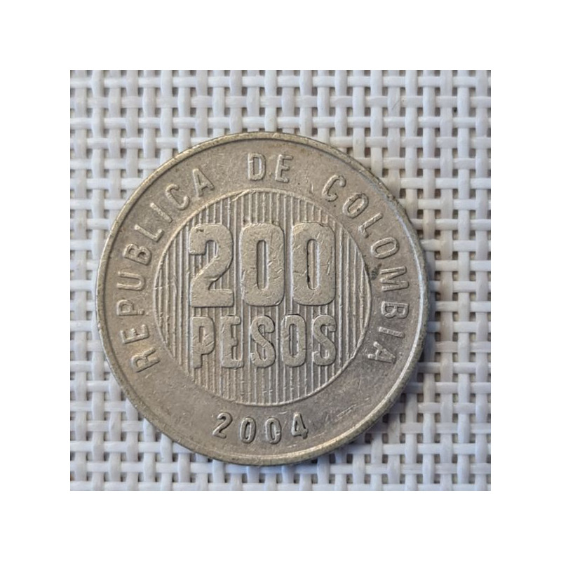 Colombia 200 Pesos 2004 KM-287 VF