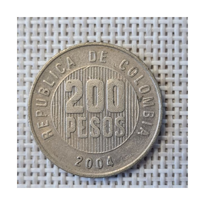 Colombia 200 Pesos 2004 KM-287 VF